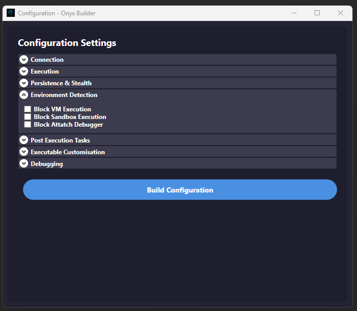 Environment Detection Screenshot